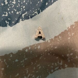 Silver Initial 'A' Bracelet Charm